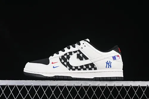 All categories Nk SB Dunk Series Nk SB Dunk Low High-end customized low-top sneakers Nike SB Dunk Low MLB joint brand barrage white hook Anniversary high-end customized low-top casual sneakers CS1688-101